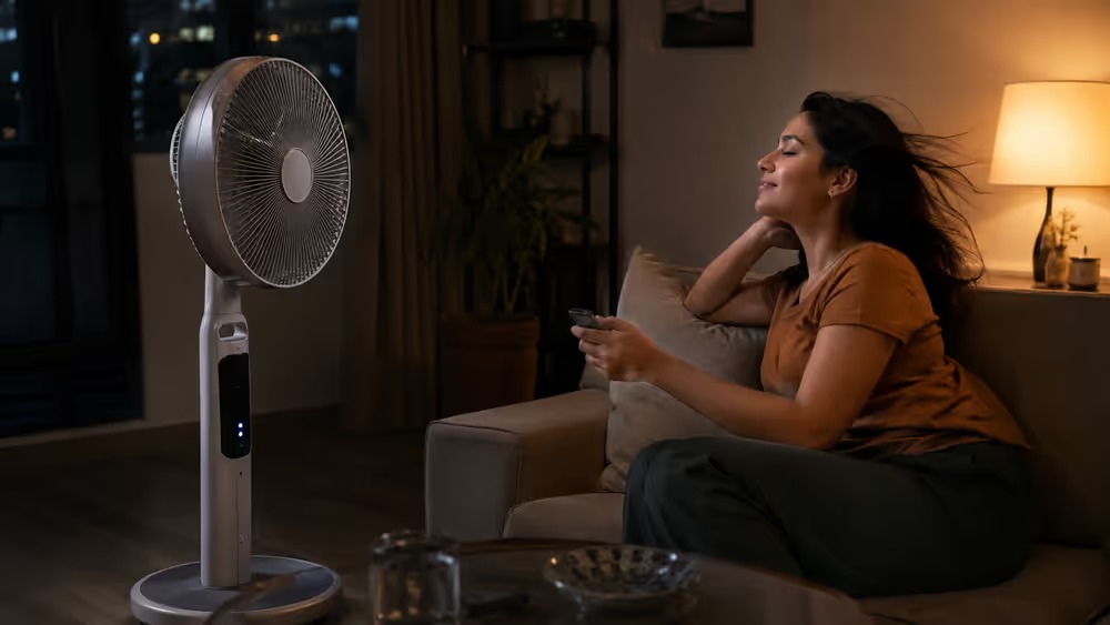 Ventilador recargable durante un corte de luz