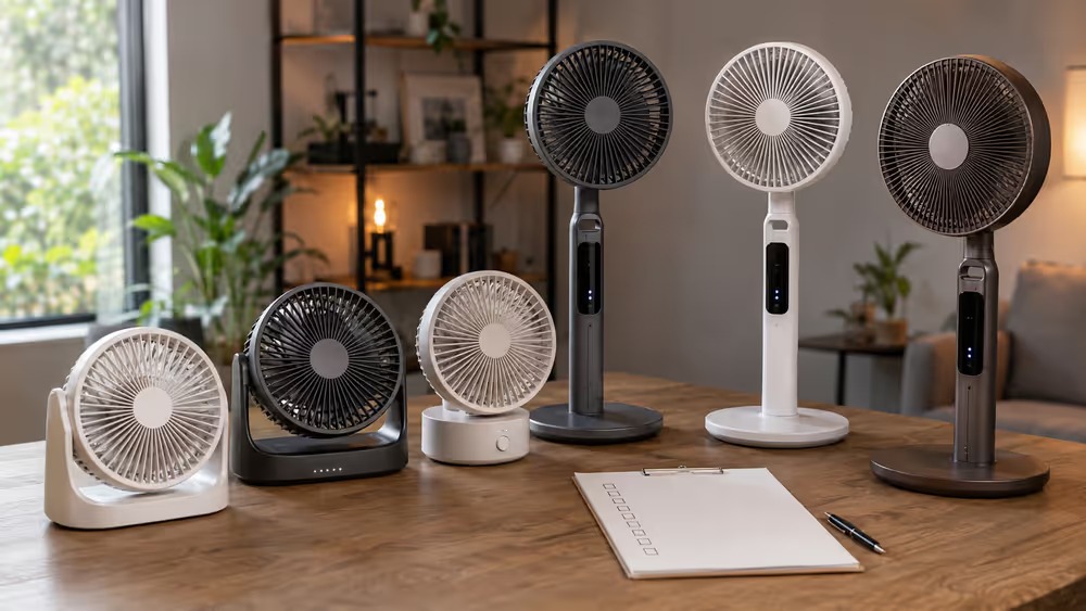 Comparación de ventiladores recargables antes de comprar