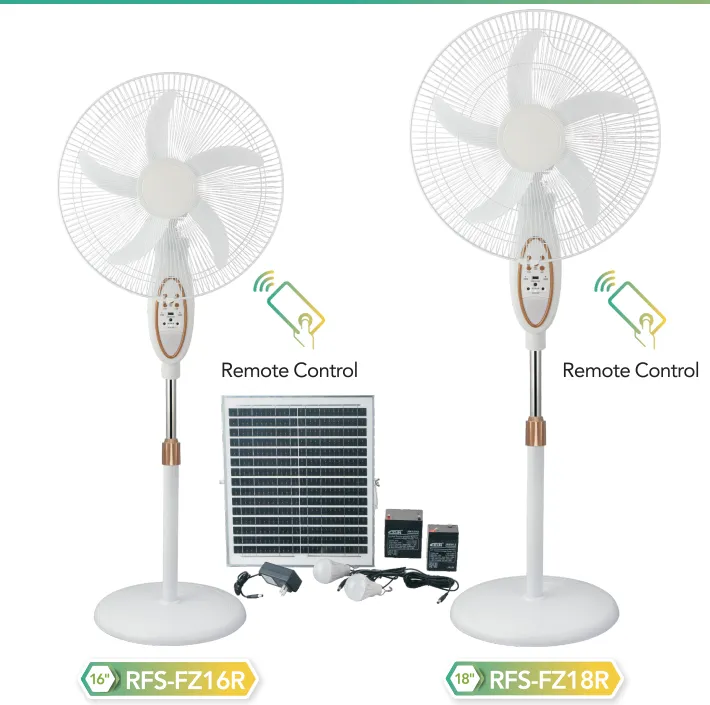 Ventilador solar portátil recargable